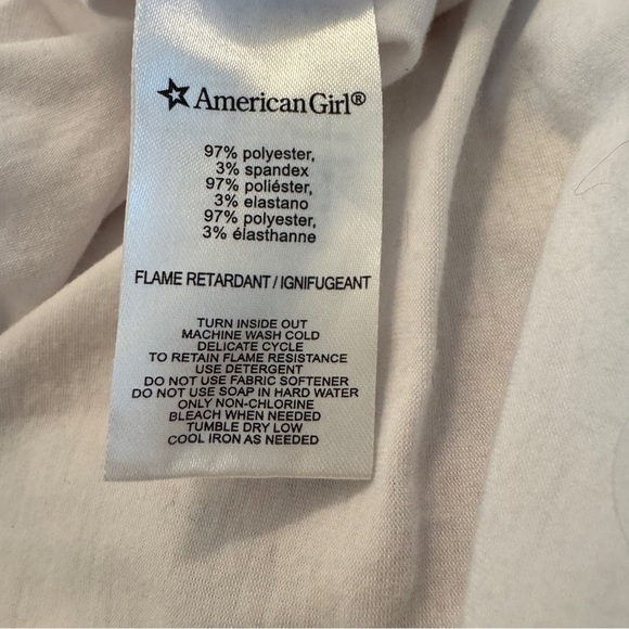 American Girl Rebecca Inspired White Pajama Top with Lace/Bow Detail Girls 10/12 - Picture 5 of 11